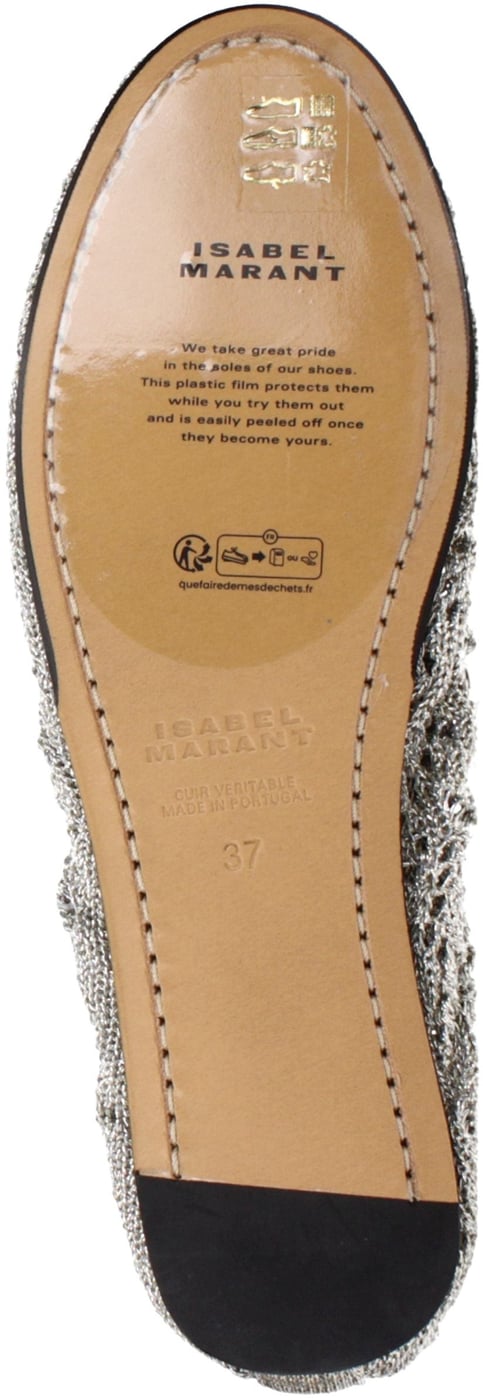 Isabel Marant Gray Fabric Ballet Flats