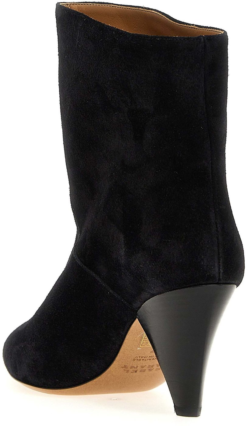 Isabel Marant Black Calfskin Ankle Boots