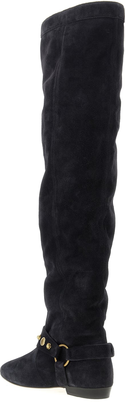 Isabel Marant Black Calfskin Over The Knee