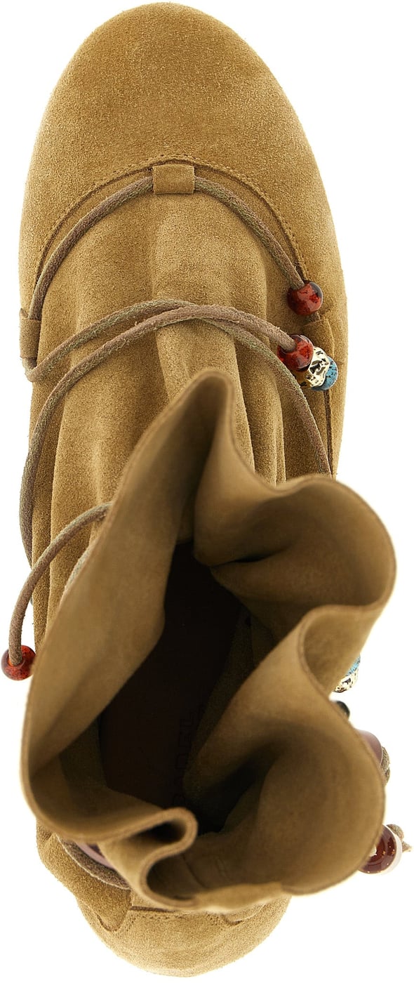 Isabel Marant Beige Calfskin Ankle Boots