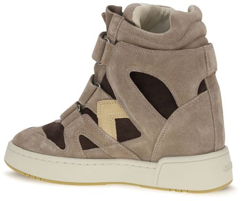 Isabel Marant Beige Calf Leather Bos Taurus High Top Sneakers
