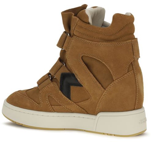 Isabel Marant Brown Calf Leather Bos Taurus High Top Sneakers