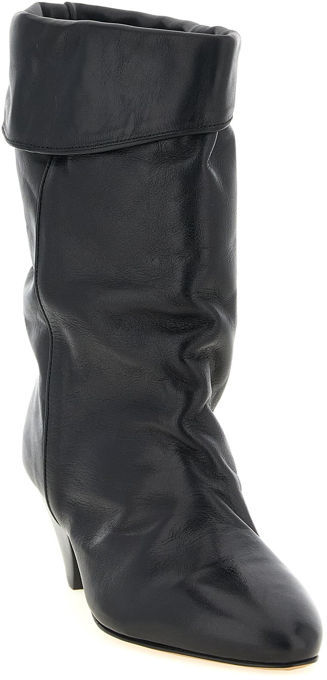 Isabel Marant Black Cowhide Ankle Boots