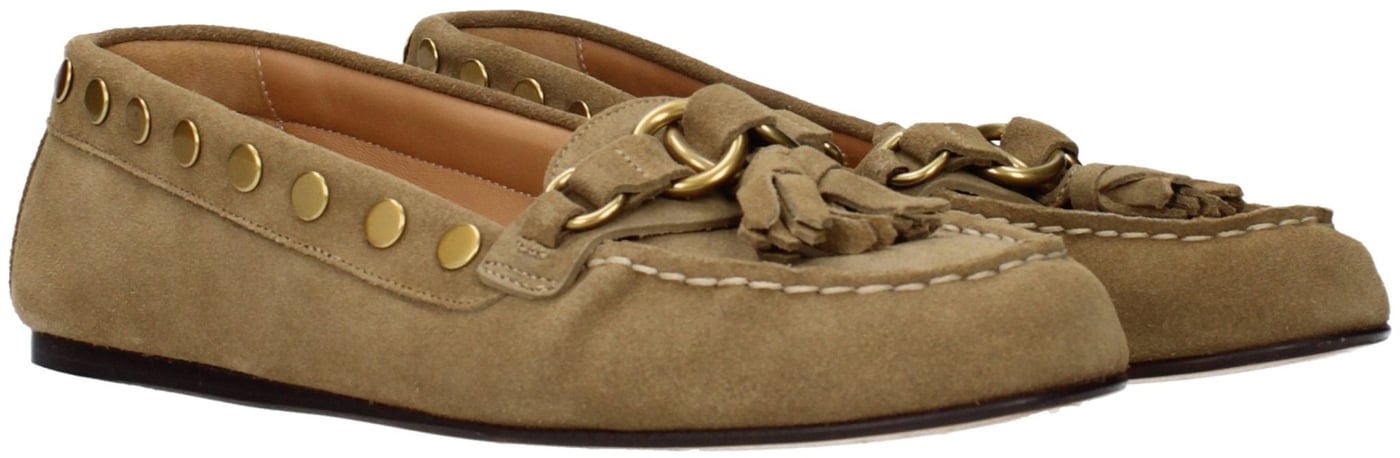 Isabel Marant Brown Leather Slip-On Loafers