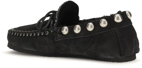 Isabel Marant Black Calf Leather Bos Taurus Slip-On Loafers