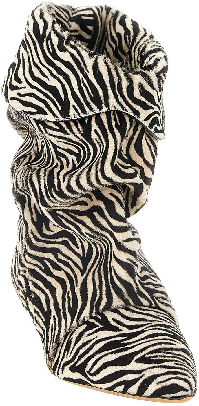 Isabel Marant Bicolor Cowhide Ankle Boots