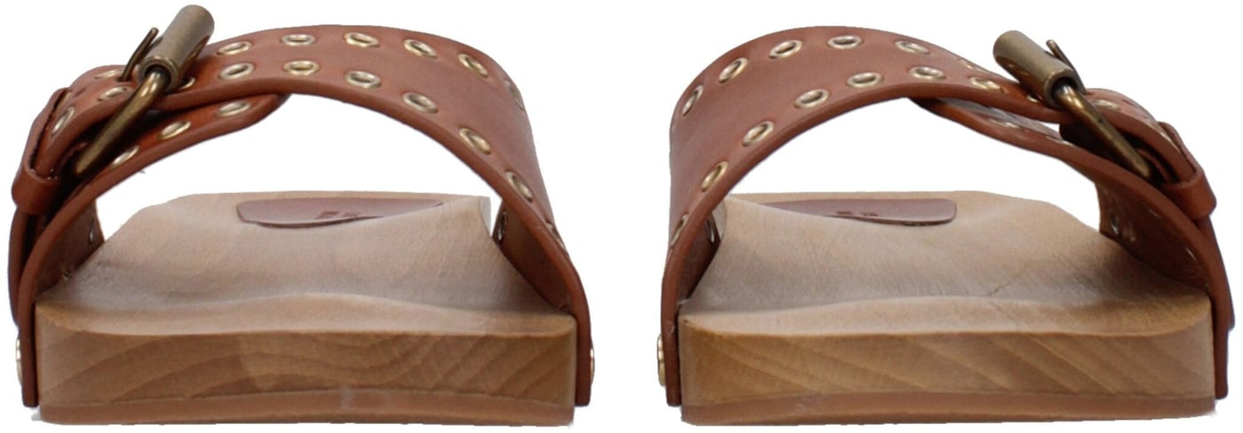 Isabel Marant Brown Leather Slippers