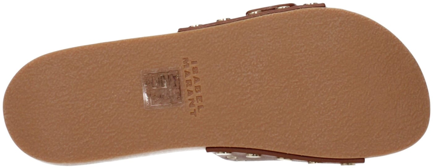 Isabel Marant Brown Leather Slippers