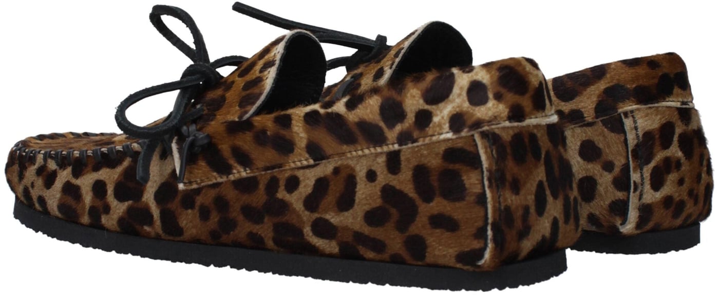 Isabel Marant Brown Horsehair Slip-On Loafers