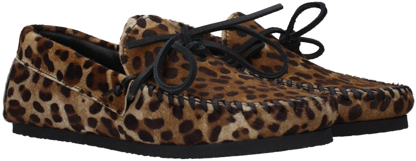 Isabel Marant Brown Horsehair Slip-On Loafers