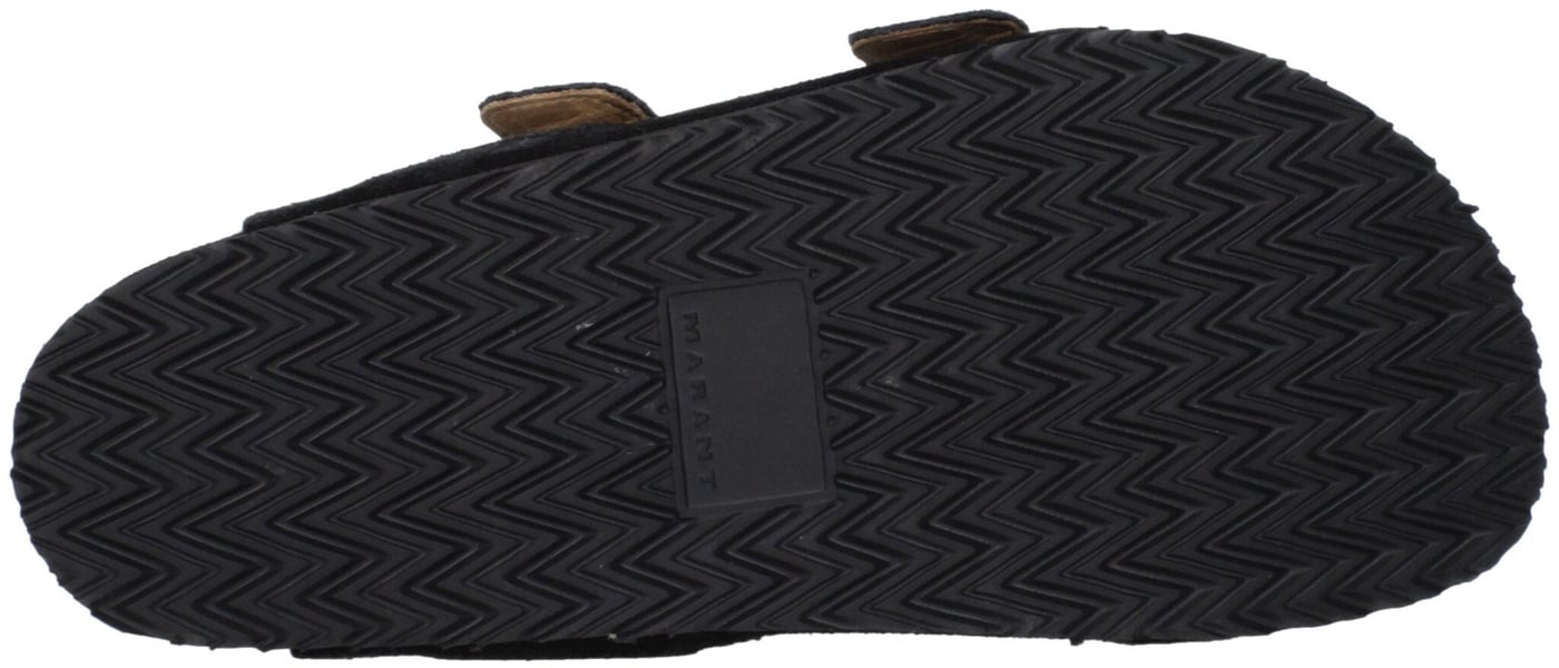 Isabel Marant Black Leather Slippers