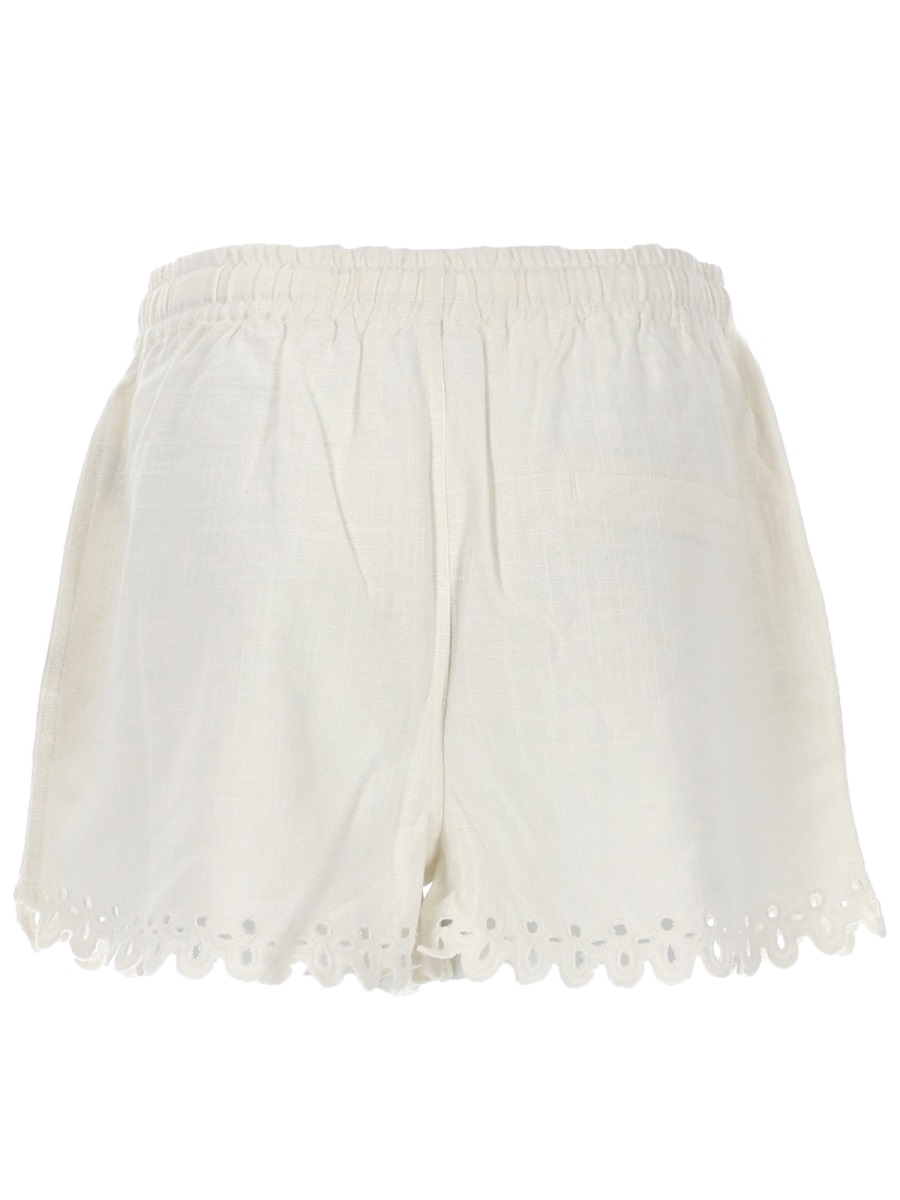 Balyme Scalloped Eyelet Cotton Shorts