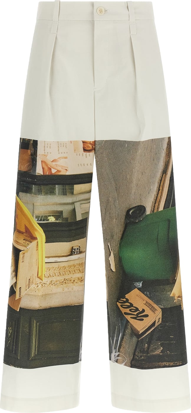 Issey Miyake White Polyamide Casual Pants