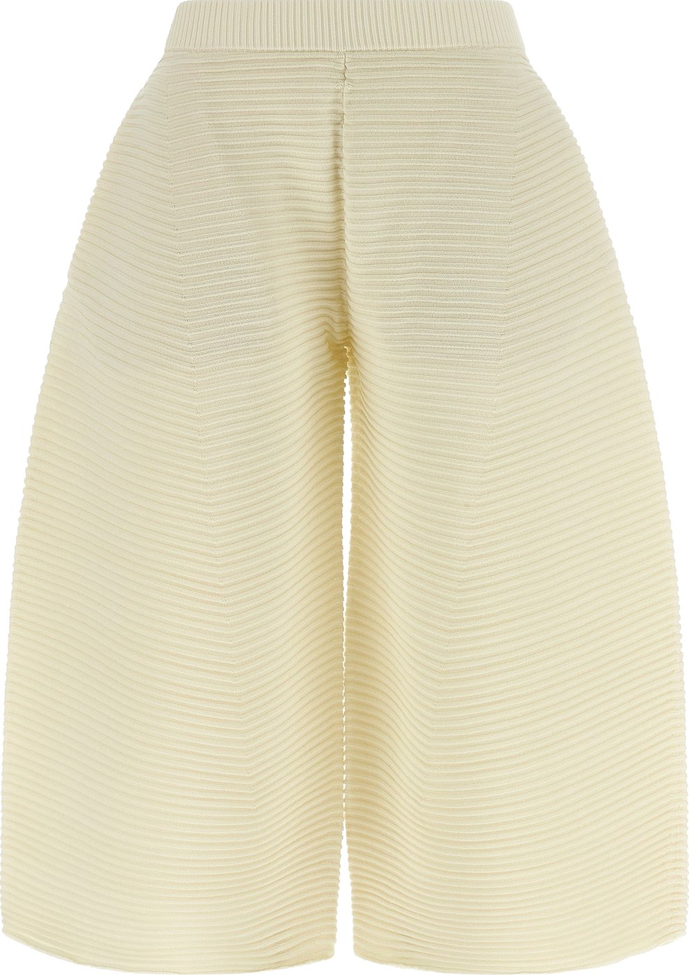 Issey Miyake White Polyester Cropped Pants