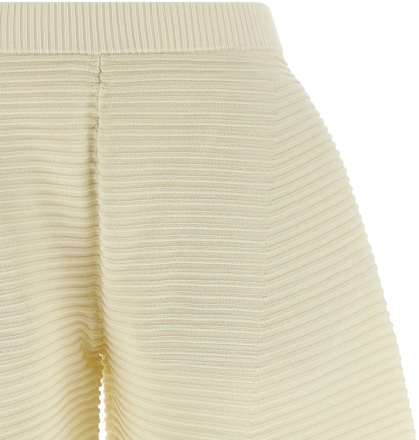 Issey Miyake White Polyester Cropped Pants