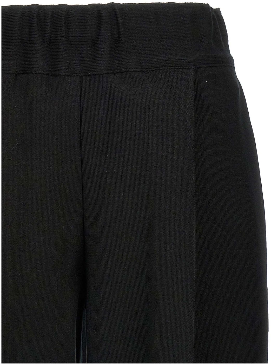 Issey Miyake Black Cotton Casual Pants