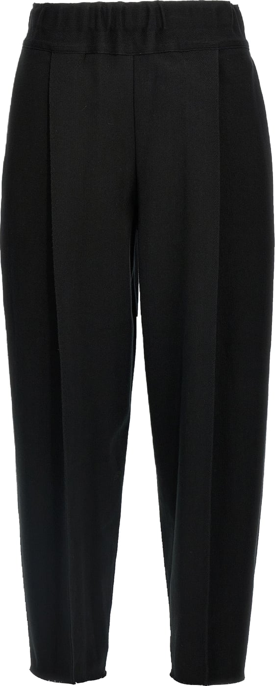 Issey Miyake Black Cotton Casual Pants
