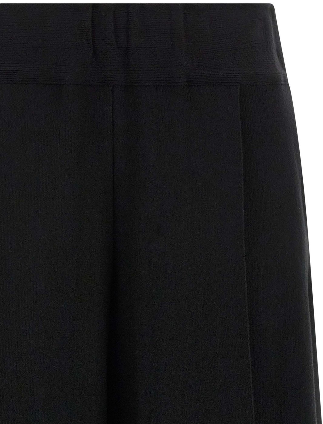 Issey Miyake Black Cotton Casual Pants