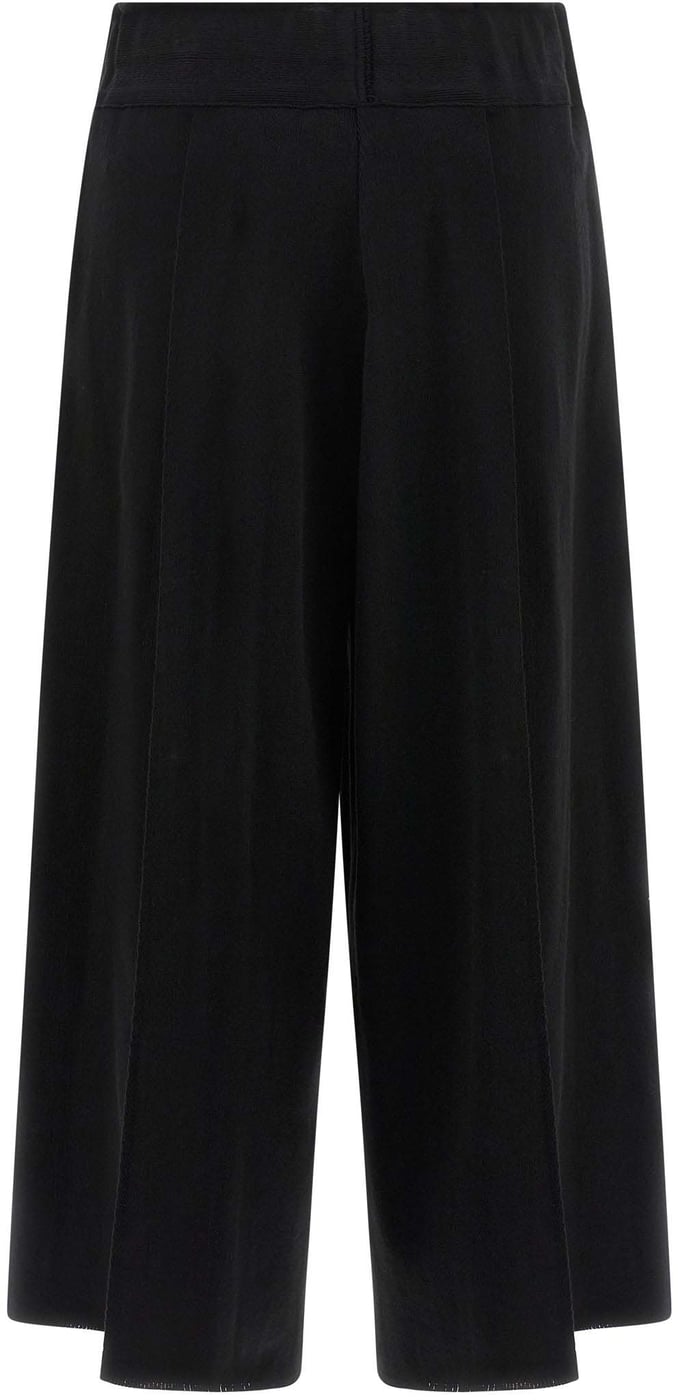 Issey Miyake Black Cotton Casual Pants