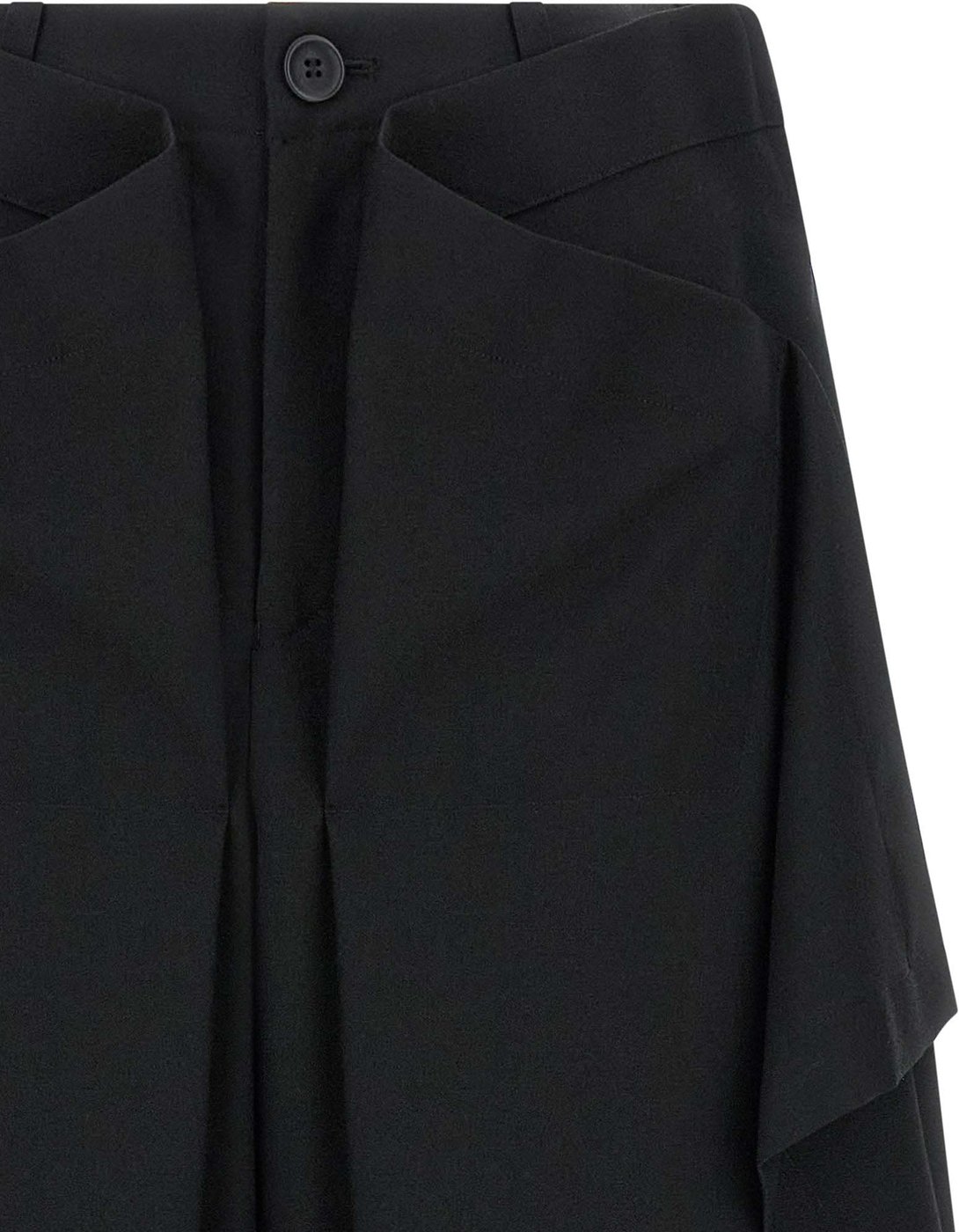 Issey Miyake Black Wool Casual Pants