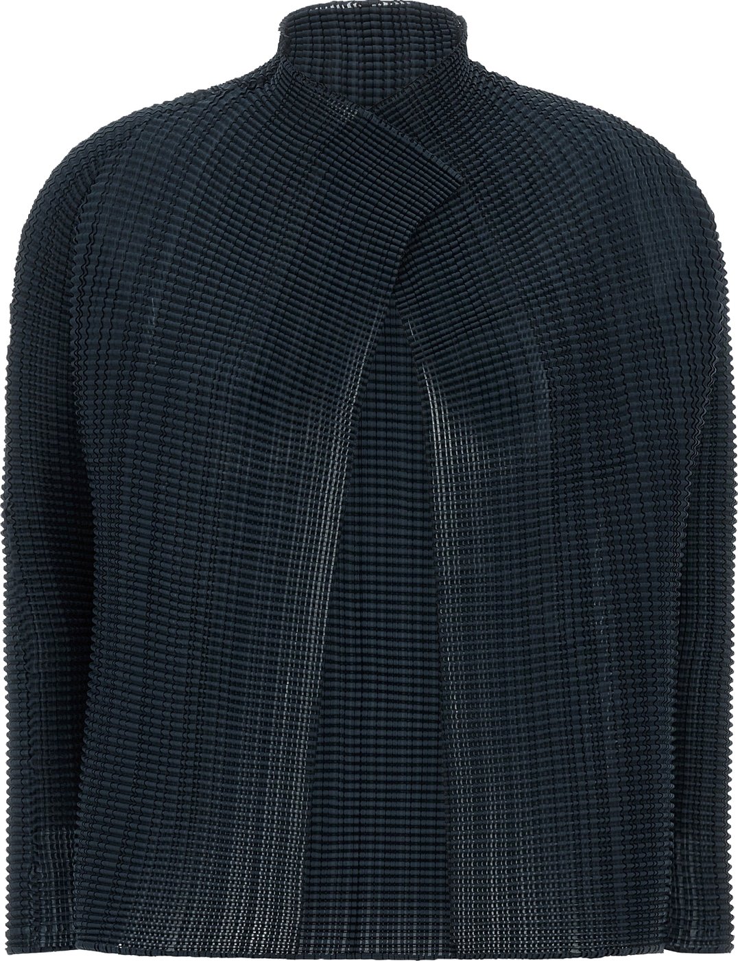 Issey Miyake Blue Polyester Cardigan