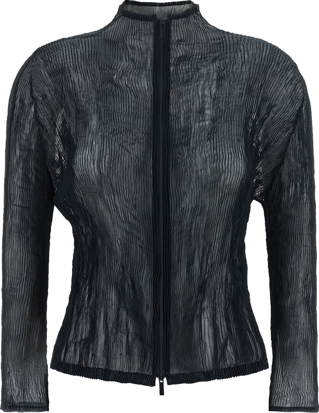 Issey Miyake Blue Polyester Cardigan