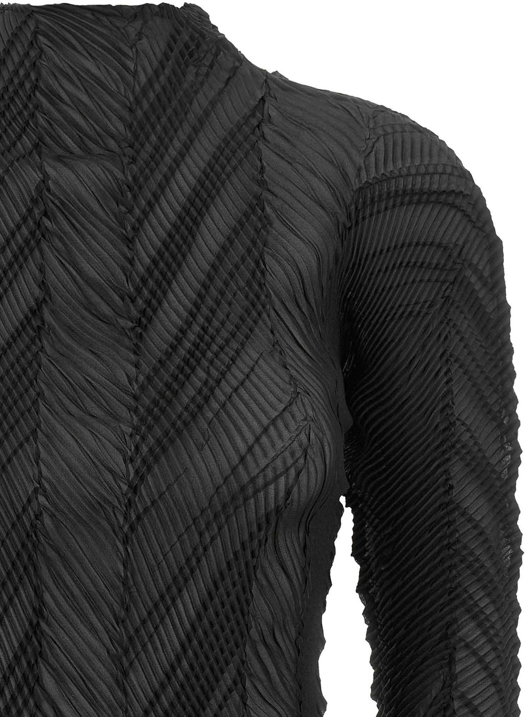 Issey Miyake Black Polyester Cardigan