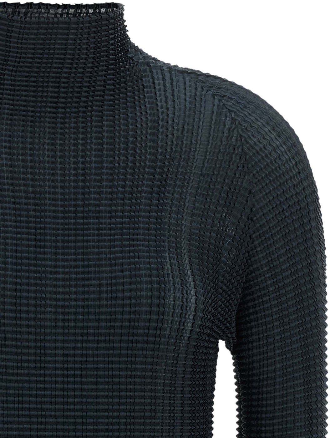 Issey Miyake Blue Polyester Cardigan