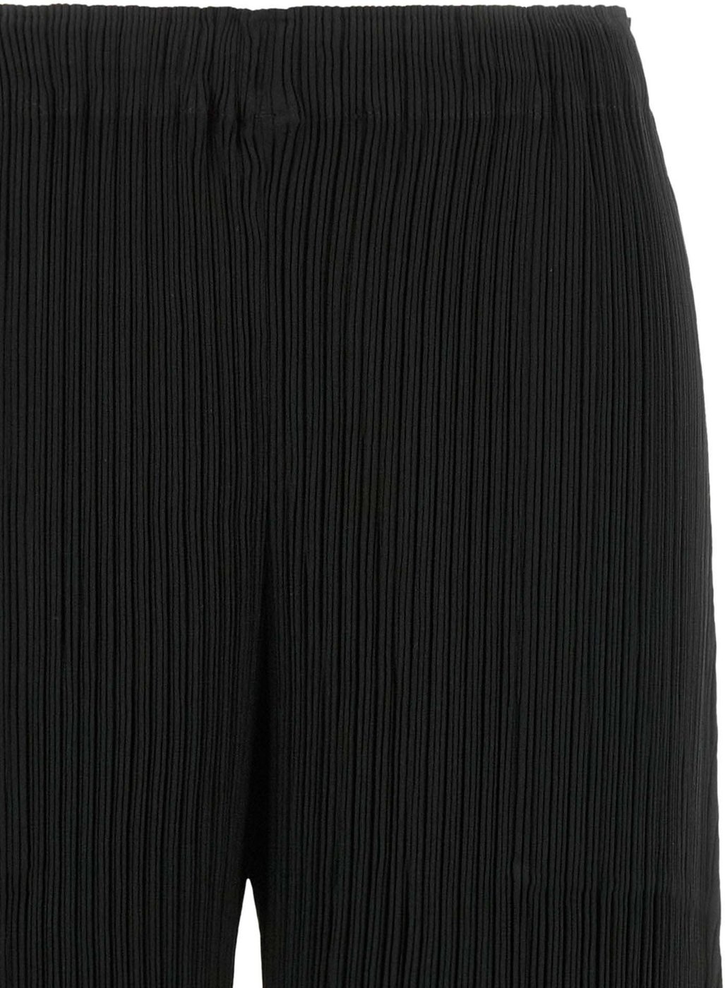 Issey Miyake Black Polyester Casual Pants