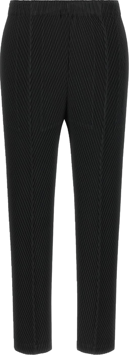 Issey Miyake Black Polyester Cropped Pants