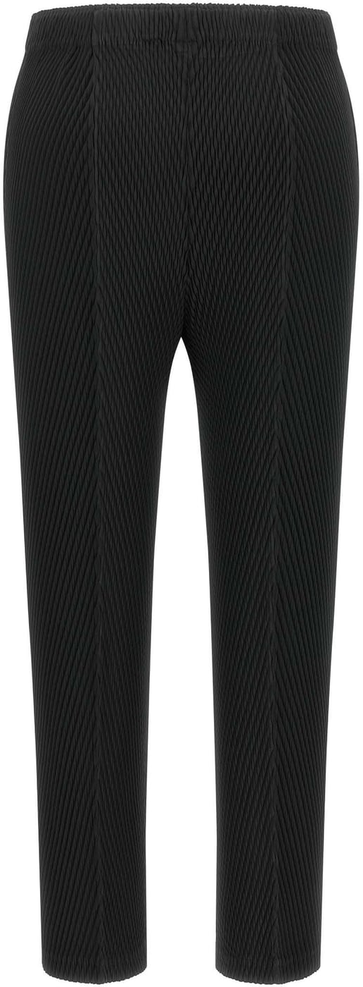 Issey Miyake Black Polyester Cropped Pants