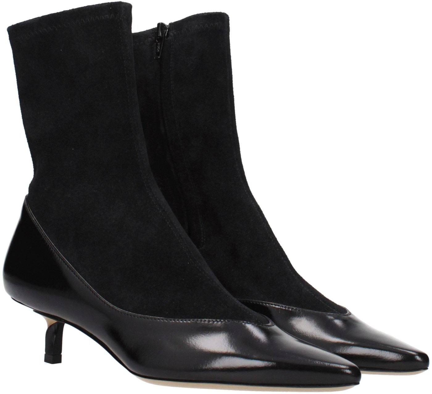 Jacquemus Black Leather Ankle Boots