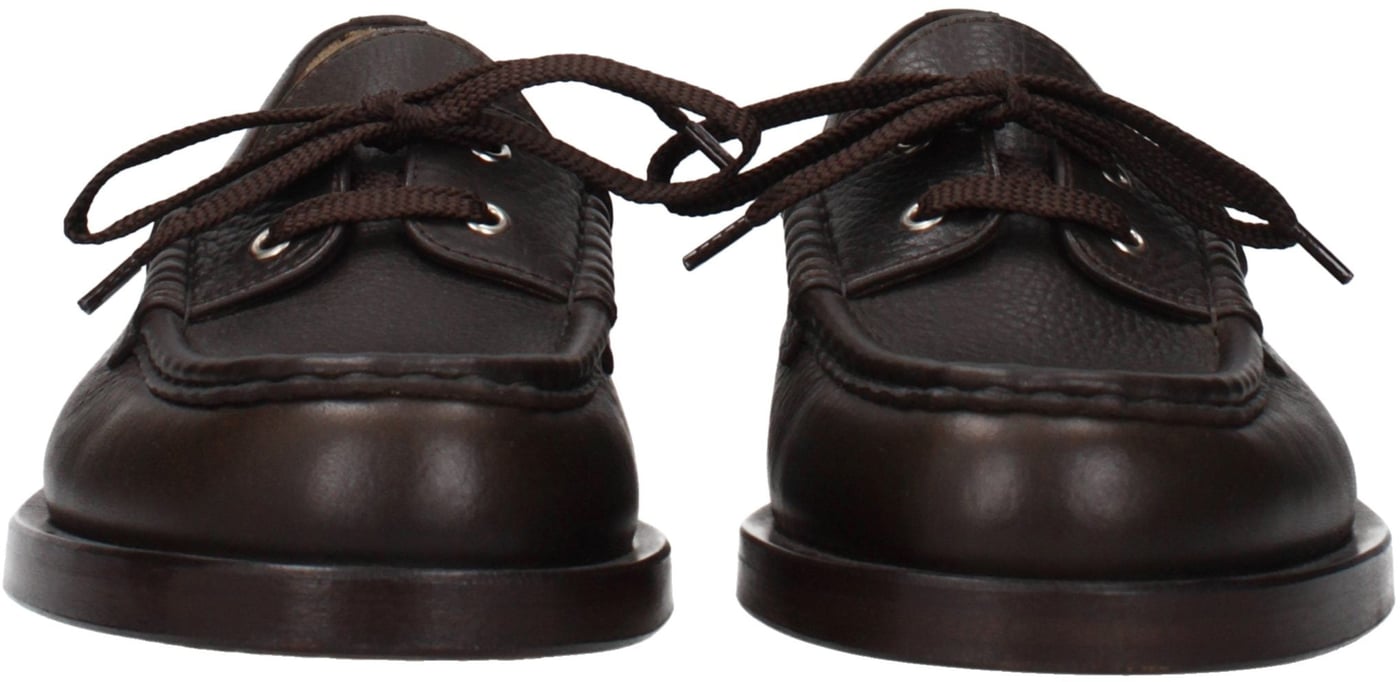 Jacquemus Brown Leather Slip-On Loafers