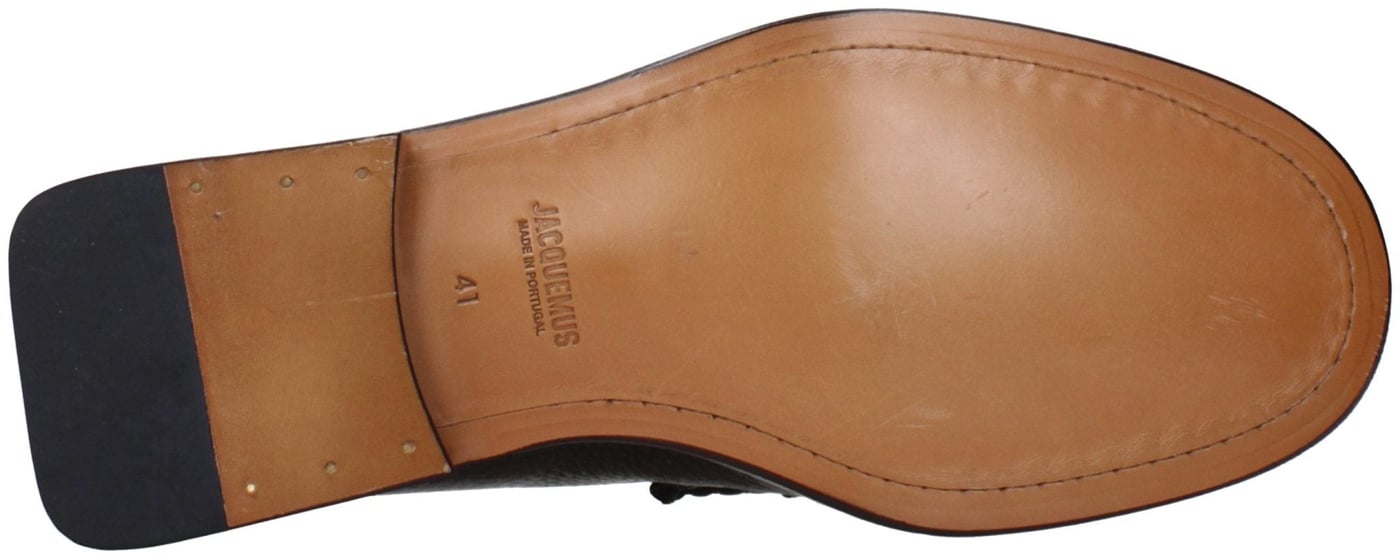 Jacquemus Brown Leather Slip-On Loafers