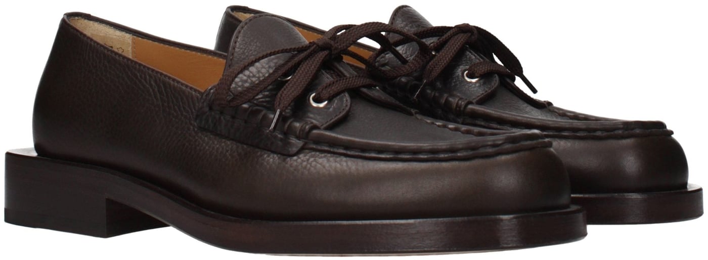 Jacquemus Brown Leather Slip-On Loafers