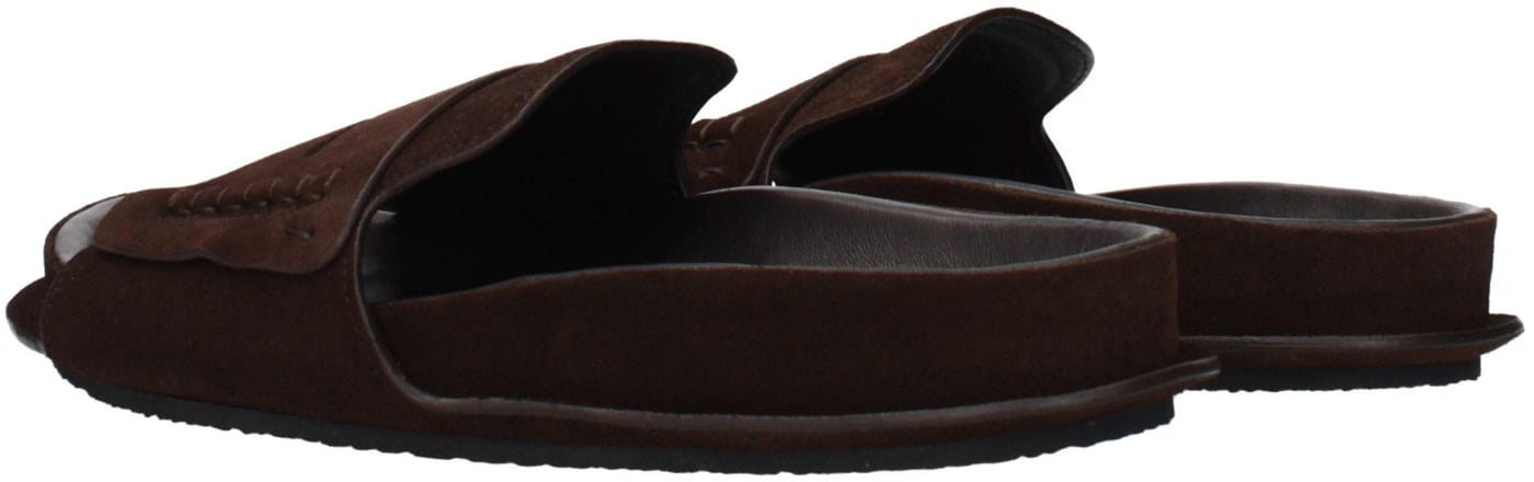 Jacquemus Brown Leather Slippers