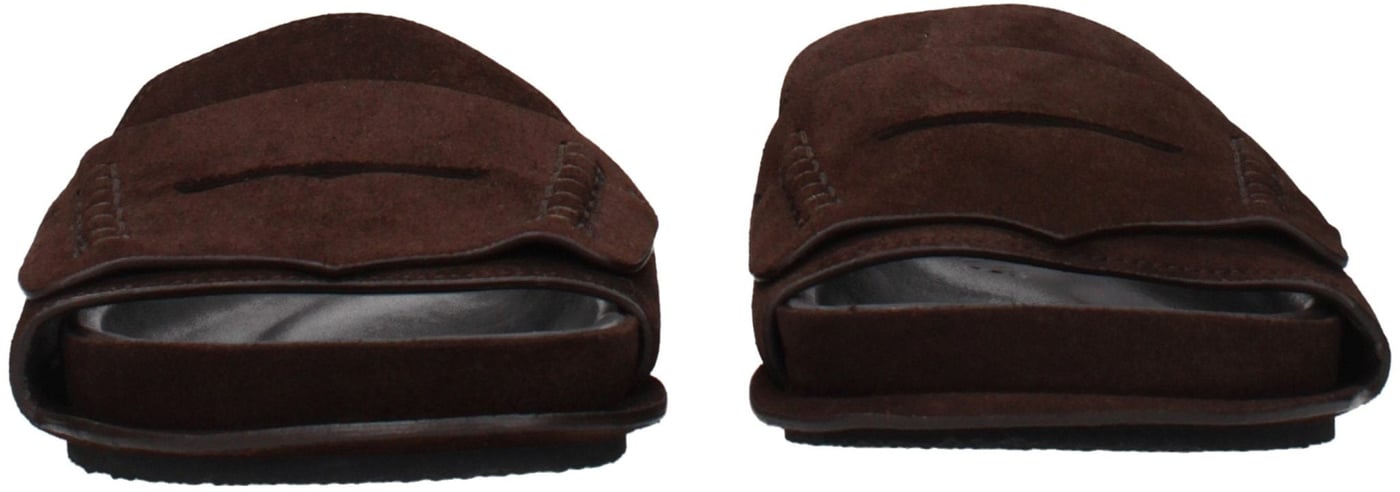 Jacquemus Brown Leather Slippers