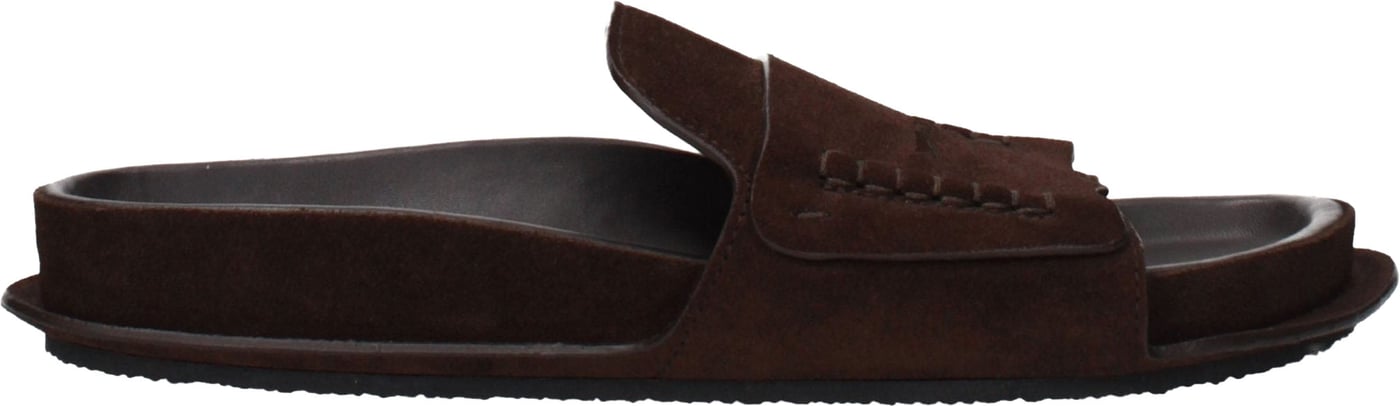 Jacquemus Brown Leather Slippers