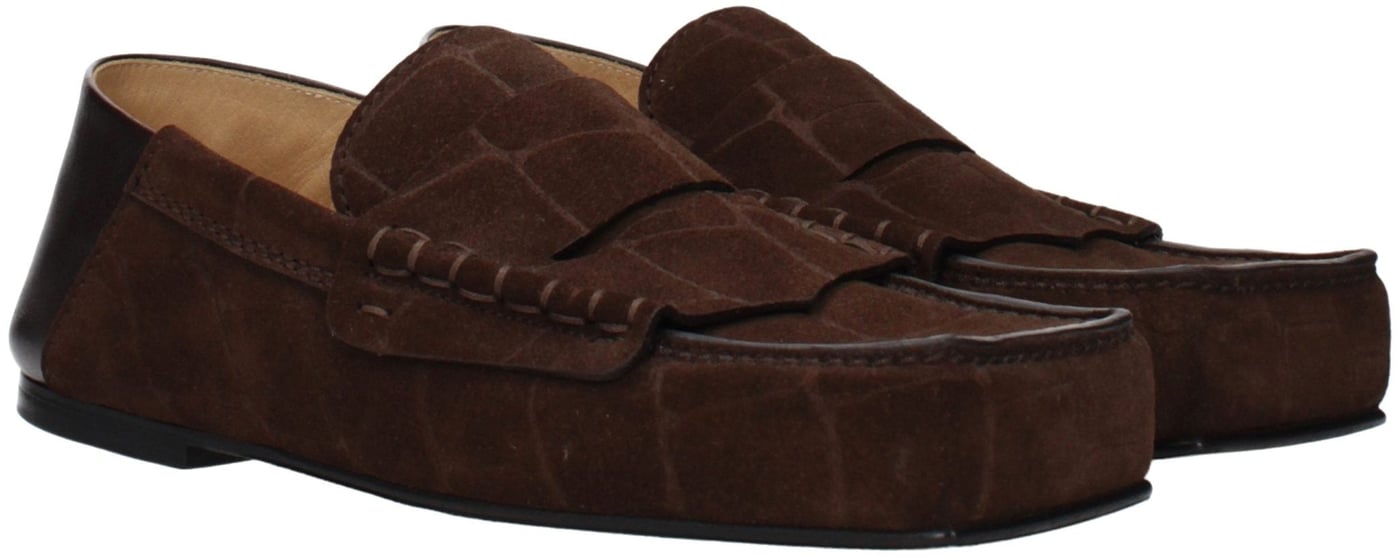 Jacquemus Brown Leather Slip-On Loafers