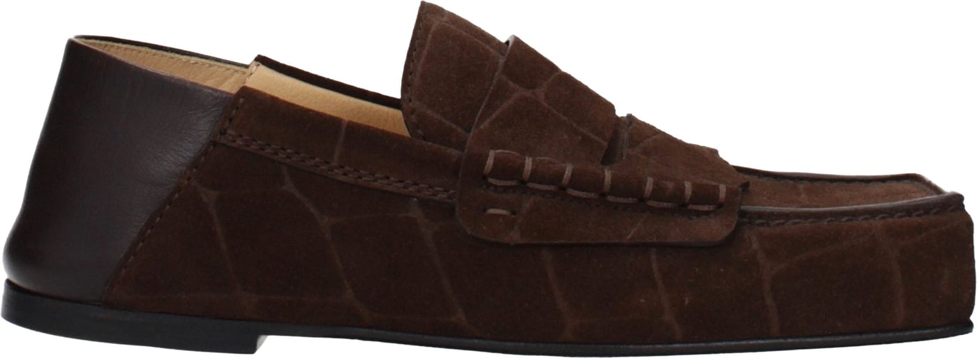Jacquemus Brown Leather Slip-On Loafers