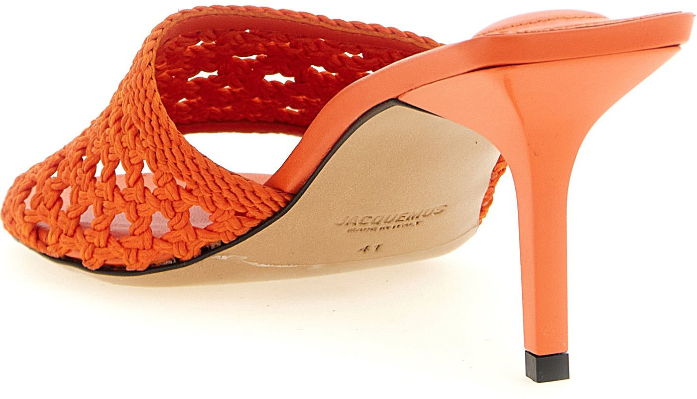 Jacquemus Orange Polyester Platform Sandals
