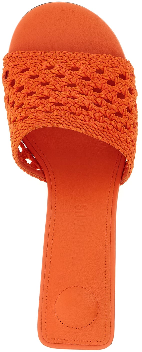Jacquemus Orange Polyester Platform Sandals