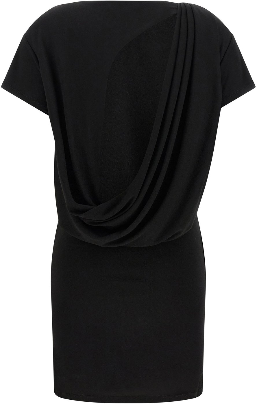 Jacquemus Black Viscose Short Dress