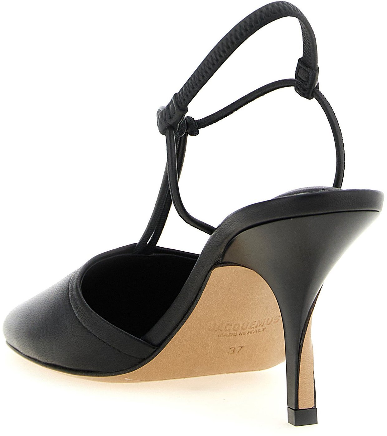 Jacquemus Black Lamb Leather High Heel Pumps