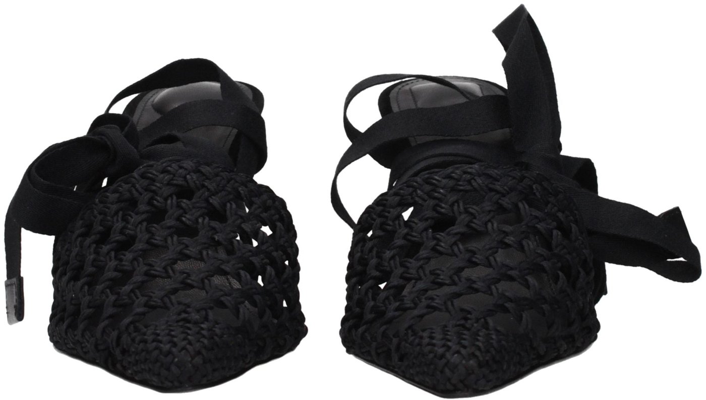 Jacquemus Black Fabric Strap-On Sandals
