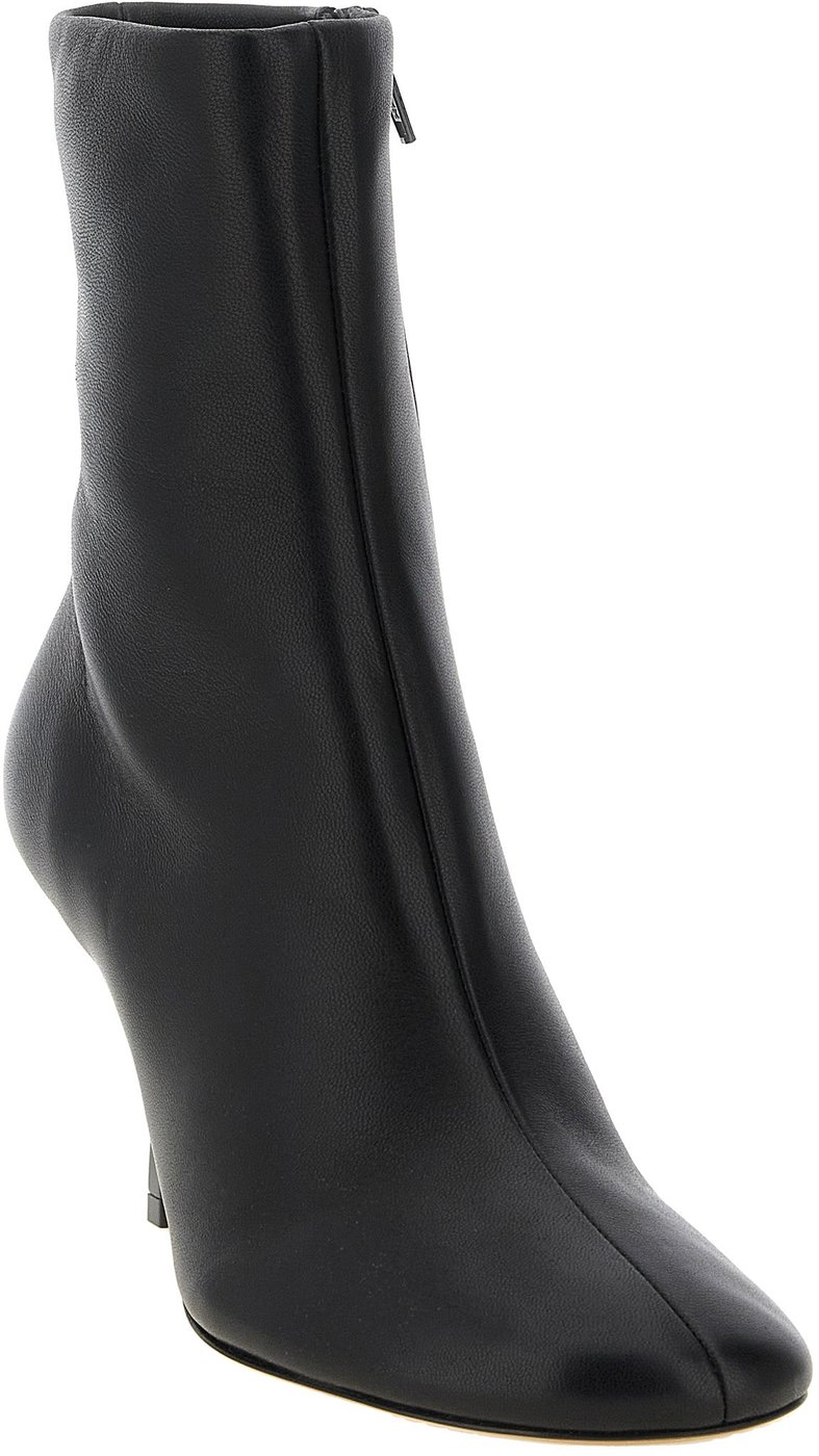Jacquemus Black Lamb Leather Ankle Boots
