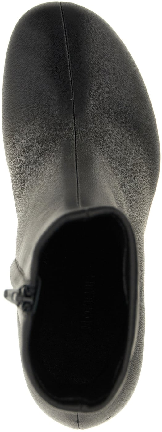 Jacquemus Black Lamb Leather Ankle Boots