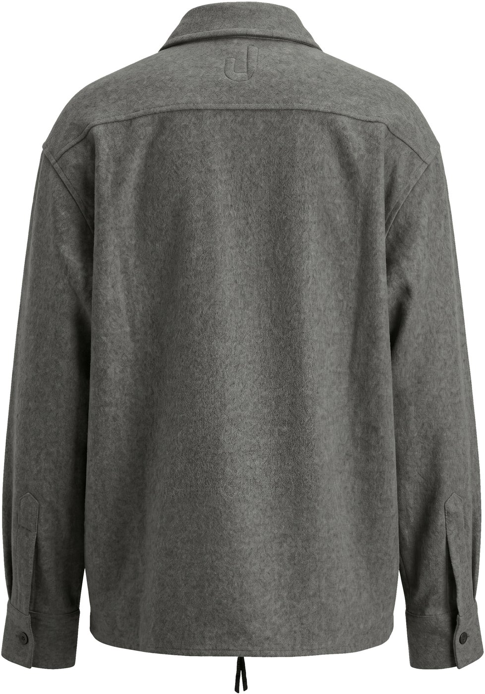 Wool shirt with zipper