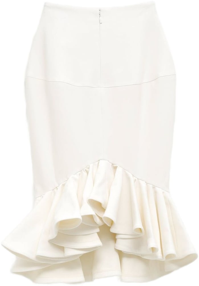 JACQUEMUS Peplum midi skirt