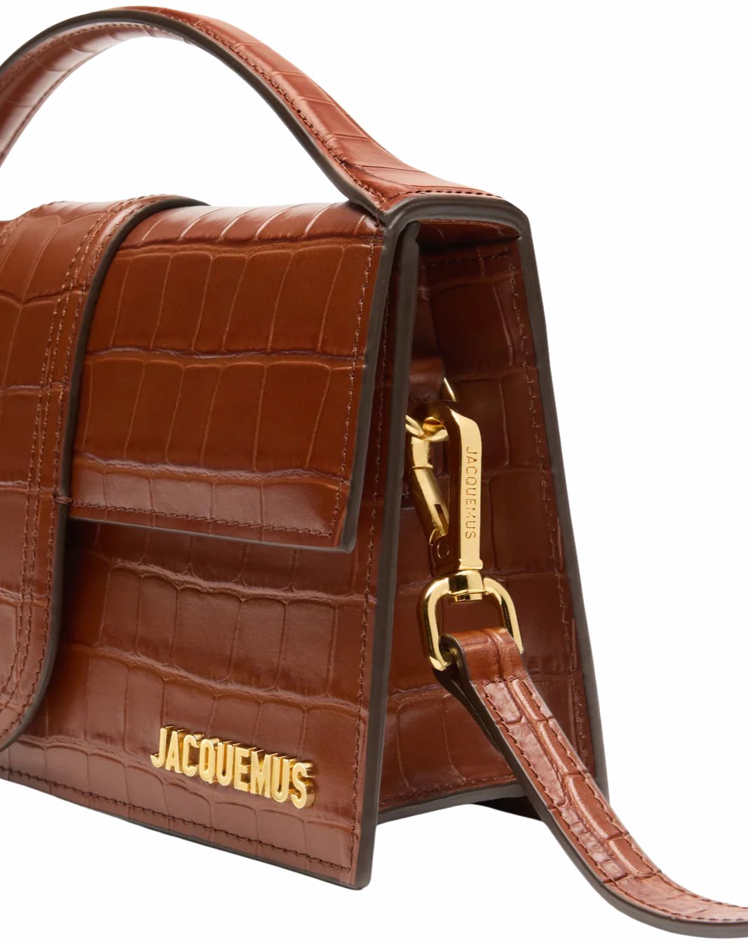 Jacquemus Le Grand Bambino Crocodile Brown